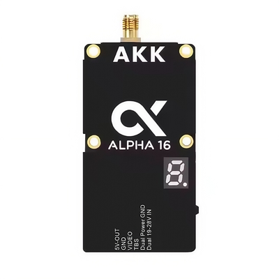 AKK Alpha 16 VTX 4.9G 5.8G 25mW/1W/3W/5W/8W/16W 96CH Videoübertrager unterstützbares Smart Audio