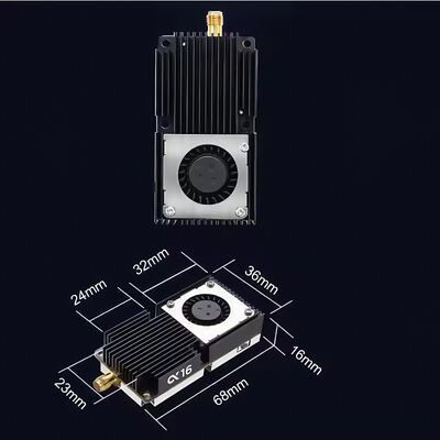 Drohnen-Videosender AKK ALPHA 16W Ultra Wide Band 96CH FPV VTX UAV 6GHz