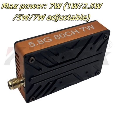 7W 5.8G VTX 80CH FPV Video Sender FPV Übertragung 5.8 GHz VTX für FPV Racing Gewicht 56g Hochleistungs-Langstreckenübertragung