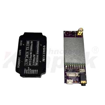 3.3G Drohnen-Videoübertragung 3,5W Sender 24-Kanal-Empfänger 7-36V Weitspannungsbereich   Ultraleichte Kombination FPV