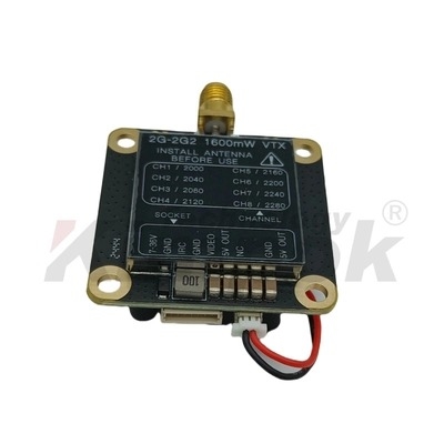 FPV 2.2G 1.6W VTX Video Sender 25mW 200mW 1600mW